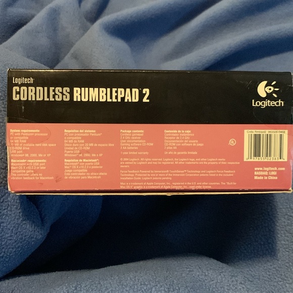 Vintage PC Logitech game cordless Rumblepad 2 - Picture 10 of 12